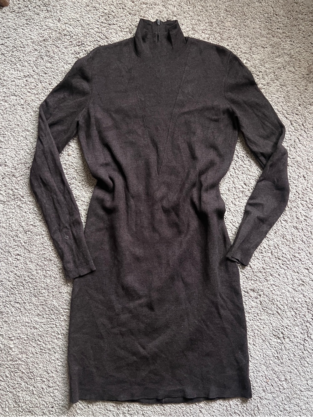 Akris Brown Knit Slim Sweater Dress size 10/FR42